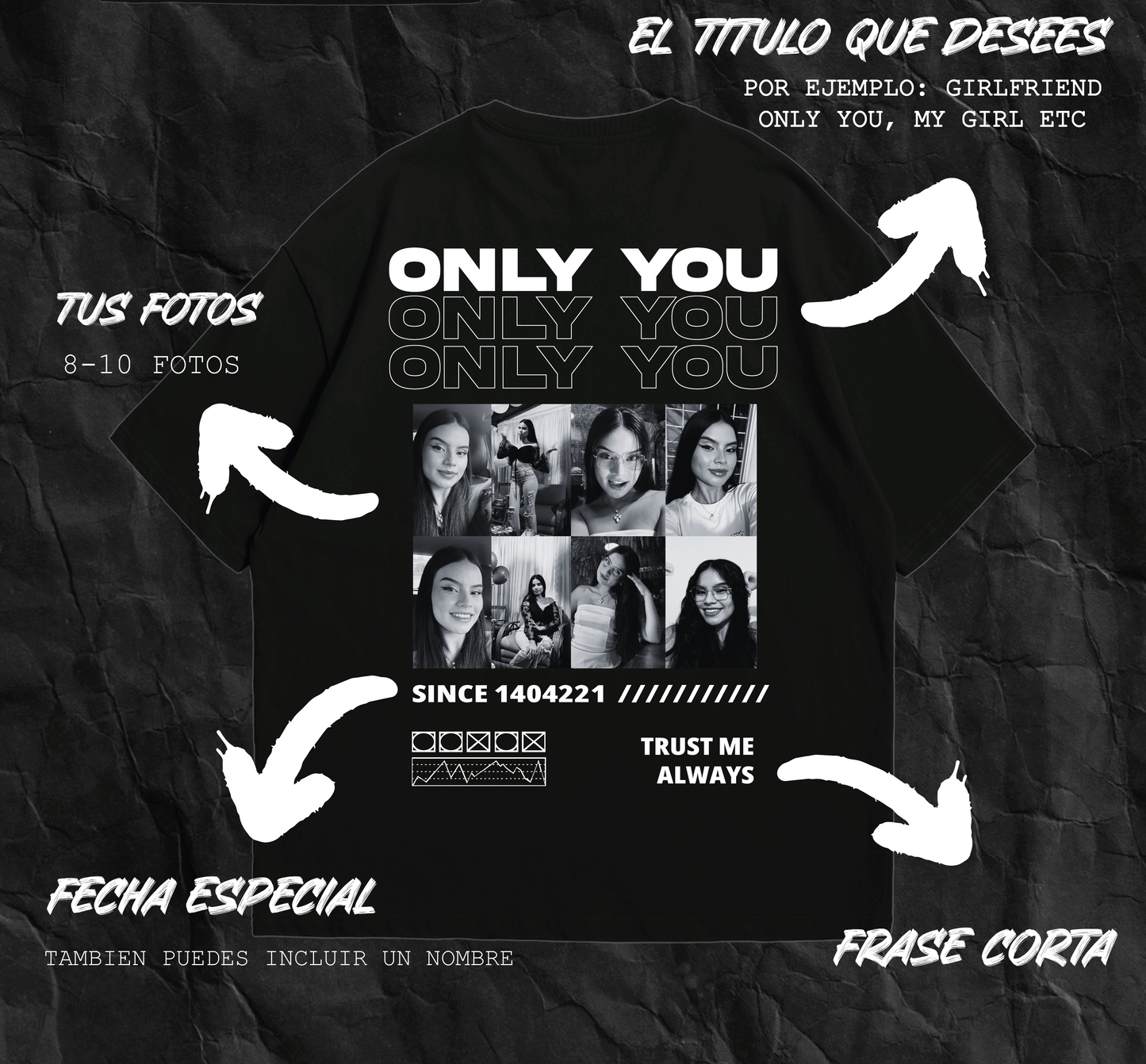 PERSONALIZA TU CAMISETA🖤