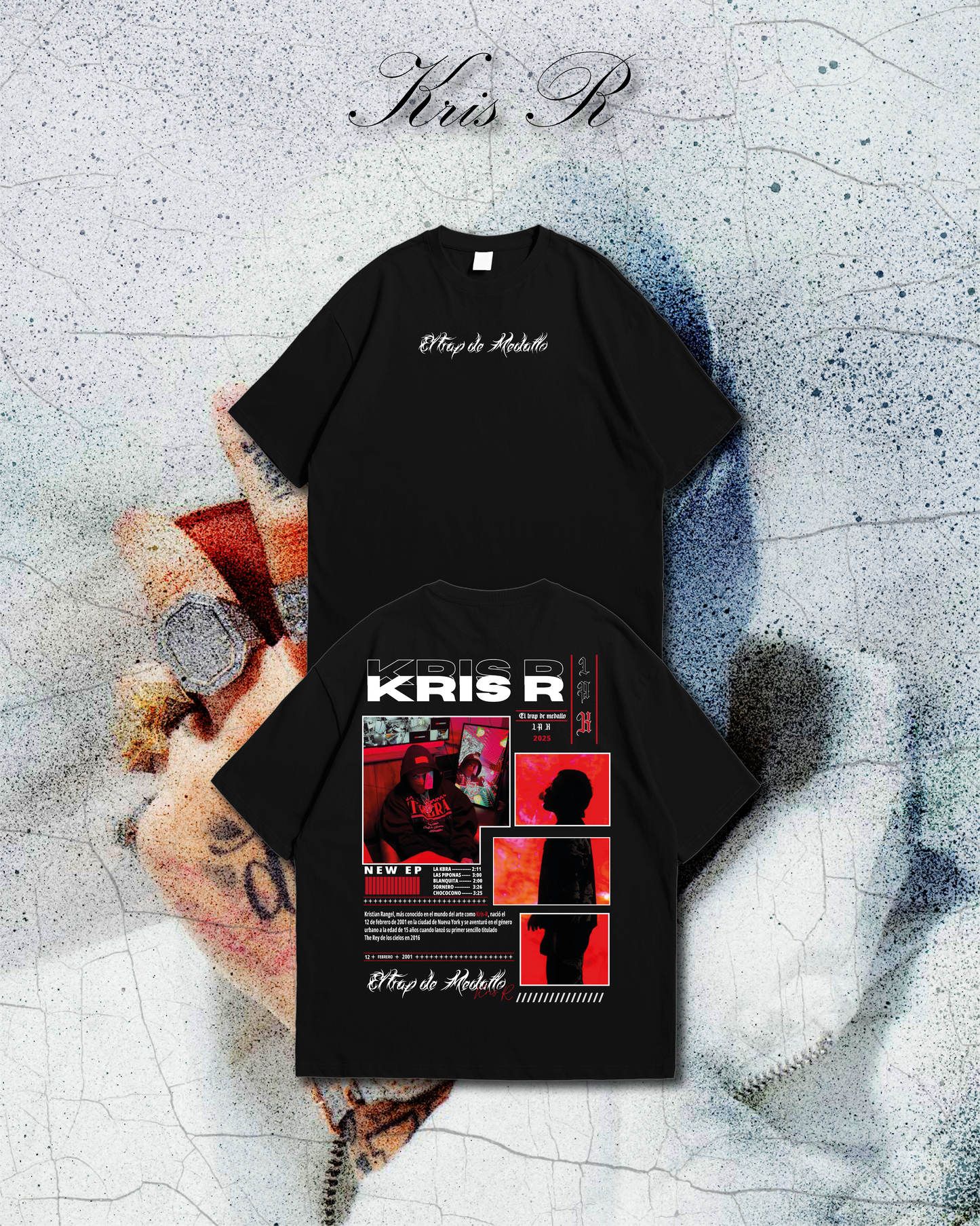 KRIS R EL TRAP DE COLOMBIA EDICION ROJA – Ether.camisetas