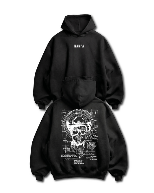NANPA BASICO HOODIE CUANDO VIENES NEGRO